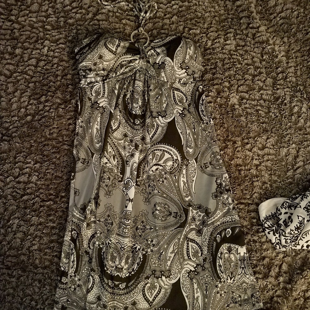 Paisley gray summer dress
